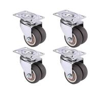 EEEBLBXNQ 4 Ruote girevoli for mobili da 1,5"/2" in Gomma Morbida con Freno for Carrello Piattaforma(4PCS Without Brake,2 inch)