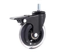 EEEBLBXNQ 5 Pezzi/Lotto 4 Pollici M6/M8/M10 PU Vite Rullo Ruota di Ghiaccio elettroforesi Attrezzatura intrattenimento Scooter Universale/Freno Muto Rotella(M10x15mm,Universal Wheel)