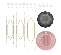 EEEKit 12 Pezzi Appendino per Piatti, Invisibili Ganci Appendi Piatti da Parete, Ganci Appendipiatti in Varie Dimensioni con Ganci per Piatti Decorativi e Arte