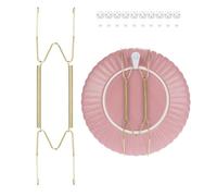 EEEKit Ganci Invisibili per Piatti da Parete, Supporti Decorativi in Filo di Acciaio Inossidabile da 10 Pollici, Set da 10