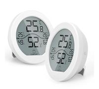 EEEKit Igrometro Termometro Digitale LCD, 2PCS Sensore di Temperatura Interno con Registrazione Massima e Minima per Misuratore di Umidità e Temperatura Ambiente