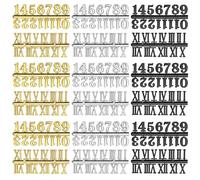EEEKit Numeri per Orologi, 18 Pezzi Numeri Arabi e Romani in Nero, Oro, Argento per Ricambio Orologio da Parete, Non Autoadesivi