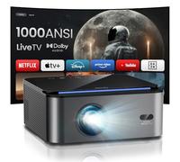 Eeenfy Proiettore 4K Home Cinema con Apps Ufficiale, Smart Proiettore Live TV con 1000ANSI, Autofocus/Keystone, 20W Dolby Audio, 1080P Nativo,120Hz, Videoproiettore WiFi Bluetooth per PS5/PC, Ares A2