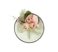 EEfpxwtz Fiori di Petto al Ballo, Corpetto da Polso for Damigella d'Onore, Fiore all'occhiello for testimoni dello Sposo, 6 Pezzi di Fiori Rosa in Seta Multicolori(Boutonniere-a)