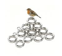 EEfpxwtz Gli Uccelli chiudono Le Gambe, Cavigliere in Metallo for Gambe di Pappagallo Se Clip ID for addestramento alla Mosca all'aperto 4-15 mm 10/50/100 Pezzi(10 Pieces,4mm)