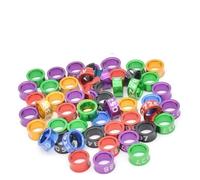 EEfpxwtz Gli Uccelli chiudono Le Gambe, Piede for Uccelli Aperto in Alluminio Multicolor 4-8mm Confezione da 50-200 Pezzi(Mixed Colors4.7mm,150pc)