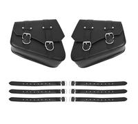 Eejghfwq Borsa Sella Moto Per Sportster XL 883 1200 Per Bobber Custom Moto Borse Laterali Universali In Pelle PU Nera Borsa Laterale Bagaglio