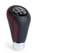 Eejghfwq Leva Pomello Cambio Pomello Del Cambio Universale A 5 Marce In Pelle Con Cuciture Rosse Leva Del Cambio Per Auto Cambio Manuale Manopola Cambio Auto(Red)