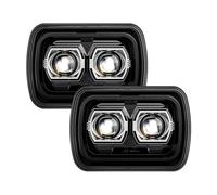 Eejghfwq Proiettori Anteriori Per Jeep Per Wrangler YJ Per Cherokee XJ Per Comanche MJ 12 24V 7x6 Faro Rettangolare 5x7'' Pollici Fari A LED Fari Fanali Anteriori