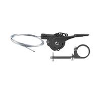 eejinwen for deragliatore Esterno Lite-PRO a 7 velocità for Bicicletta, con quadrante a Dita, Set Dip congiunto in Lega con Cavo del Cambio for Bro-mpton(Black a Set)