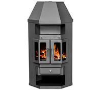 EEK A - Stufa a legna angolare Victoria Panama2 con ante a battente