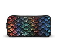 Eekstdbn Astuccio per matite con scala di drago, organizer per cancelleria da ufficio, semplice e robusto, con chiusura a cerniera, portatile, borsa multiuso da viaggio per ufficio