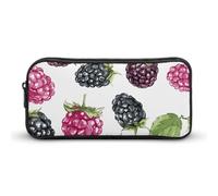 Eekstdbn Blackberry Fruit Pattern Pencil Case Office Stationery Organizer Semplice Robusta Chiusura a Cerniera Portatile Astuccio Portamatite Ufficio Viaggi Borsa Multiuso