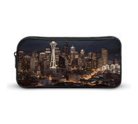 Eekstdbn City Seattle, astuccio per cancelleria da ufficio, semplice e robusto, con chiusura a cerniera, portatile, borsa multiuso da viaggio per ufficio