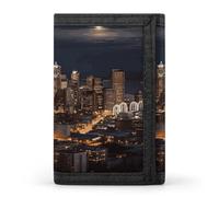 Eekstdbn City Seattle - Portafoglio a tre ante, porta carte di credito e portamonete, sottile ed elegante, con tasca portamonete con cerniera, per uomini e donne