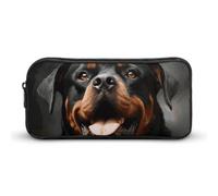 Eekstdbn Cool Rottweiler Dog Art Pencil Case Office Stationery Organizer Semplice Robusta Chiusura a Cerniera Portatile Astuccio Portamatite Ufficio Viaggi Borsa Multiuso