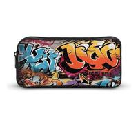 Eekstdbn Graffiti Hip Hop Astuccio Cancelleria Ufficio Organizer Semplice Robusta Chiusura a Cerniera Portatile Astuccio Ufficio Viaggi Borsa Multiuso