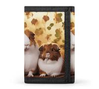 Eekstdbn GuineaPigs - Portafoglio a tre pieghe, porta carte e denaro, sottile ed elegante, mini portamonete con cerniera, tasca portamonete, per uomini e donne