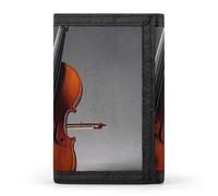Eekstdbn Kit modello violoncello Trifold portafoglio, porta carte e denaro Oganizer sottile elegante mini portamonete con cerniera tasca portamonete credito per uomini e donne