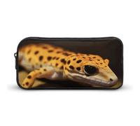 Eekstdbn Leopard Little Gecko astuccio per cancelleria da ufficio organizer semplice robusto chiusura a cerniera astuccio portatile borsa multiuso da viaggio ufficio