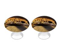 Eekstdbn Leopard Little Gecko Maniglie per armadietti, confezione da 2 maniglie per cassetti e toletta, adatte per cucina, camera da letto, bagno e libreria