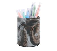 Eekstdbn Longhorn Ram - Portapenne estetico per scrivania, elegante decorazione per ufficio, penne, tazze, accessori da scrivania e organizer per spazio di lavoro per casa e ufficio
