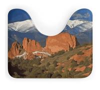 Eekstdbn Pikes Peak Colorado Tappeto da bagno antiscivolo, facile da pulire, ad asciugatura rapida, tappetino da bagno per pavimento del bagno, lavabile in lavatrice, super assorbente, a forma di U