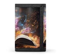 Eekstdbn Portafoglio a tre ante aperto e leggero, porta carte e denaro Oganizer sottile elegante mini portamonete con cerniera tasca portamonete per uomini e donne