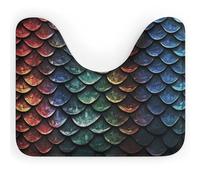 Eekstdbn Tappeto da bagno antiscivolo con scala di drago, facile da pulire, ad asciugatura rapida, per pavimento del bagno, lavabile in lavatrice, super assorbente, a forma di U, 40,6 x 50,8 cm