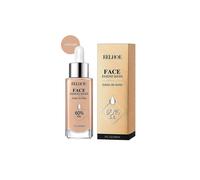 Eelhoe Facial Delicate Liquid Foundation Skin Concealer Long Lasting Smear-Proof Makeup Transparent Moisturizing Brightening Skin Color Beauty Base Ma