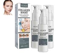 EELHOE - Siero anti-invecchiamento al collagene EELHOE, crema antirughe al collagene per viso con acido ialuronico (3 pezzi)