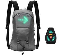 eelo Safety Backpack For Cycling With Rear LED Signal Indicators. Reflective Rucksack with Flashing Direction Lights. Queen's Award Winner - Grey (Lite)