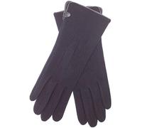 EEM guanti da donna 100% vegani, cotone morbido, funzione touch, foderati in morbido pile, marino onesize