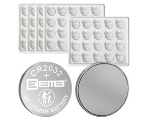 EEMB 100 PACK CR2032 Batteria 3V al litio Batteria a bottone a moneta 2032 Batteria DL2032 ECR2032 LM2032 per telecomandi orologi calcolatrici campanelli dispositivi medici schede madri di computer