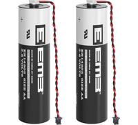 EEMB 3.6V ER6V Batteria di ricambio al litio ER14505 2700mAh con spina compatibile con Toshiba PLC Batteria ER6VC119A/119B (2 pezzi)