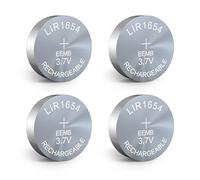 EEMB 4PACK LIR1654 Batteria ricaricabile a bottone agli ioni di litio 3.7V Batteria a gettoni per auricolari Dispositivo indossabile Orologio