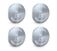 EEMB 4PACK LIR2430 Batteria ricaricabile a bottone agli ioni di litio 3.7V Batteria a gettoni per auricolari Dispositivo indossabile Orologio