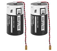 EEMB ER3V 3.6V batteria ER14250 1200mAh batteria al litio di ricambio PLC JZSP-BA01 per Toshiba ER3V con spina marrone (2 pezzi)
