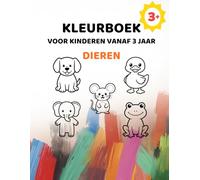 Eenvoudig kleurboek met dieren voor kinderen vanaf 3 jaar: Grote afbeeldingen met extra dikke lijnen