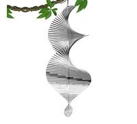 EEOO Girandola a Spirale in Metallo - 30,5 cm 3D elica in Acciaio Inox girandola da Giardino Mulino a Vento per Esterni da Giardino per Decorazioni da Appendere all'aperto nel Cortile