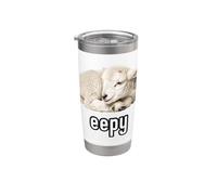 Eepy Lamb Carino Pecora Addormentata Meme Divertente Bicchiere termico in acciaio inox doppia parete