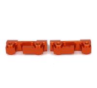 EEQANAO 2 Pezzi di Supporto Fisso for sospensioni Anteriori/Posteriori in Lega di Alluminio for Auto RC 1/10 FS Truck Buggy 53810 Parti migliorate Hop-Up(Orange)