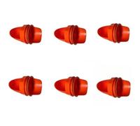 EEQANAO Mangiatoia for polli, mangiatoia Antipioggia, Kit Porta for secchi, Serbatoi, barili, bidoni, Kit di Alimentazione a gravità, mangiatoie(Orange 6pc Feeders)