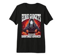 Eerie Gadgets Hauntingly Advanced Halloween Technology Maglietta Premium