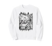 Eerie Ghost Sits sul Tetto Indossando Le Cuffie Halloween Meme Felpa