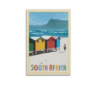 EERS Poster decorativo da parete su tela, motivo: Africa Sudafrica, stile vintage, stampa moderna, per camera da letto, per camera da letto, 30 x 45 cm