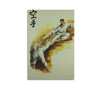 EERS Poster decorativo da parete su tela, motivo sport di combattimento, karate, stampa moderna, per camera da letto, 30 x 45 cm