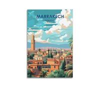 EERS Poster vintage da parete su tela, motivo: Marrakech, Marrakech, Morroco, stampa moderna, poster decorativo per camera da letto, 30 x 45 cm