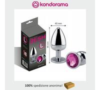 EESH® anal plug stimolatore anale in metallo taglia S M L con base gioiello rosa