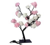 EESLL Albero di rose con 24 luci a LED bianco caldo, alimentato tramite USB, per mamma e ragazza, decorazione per la casa e la camera da letto